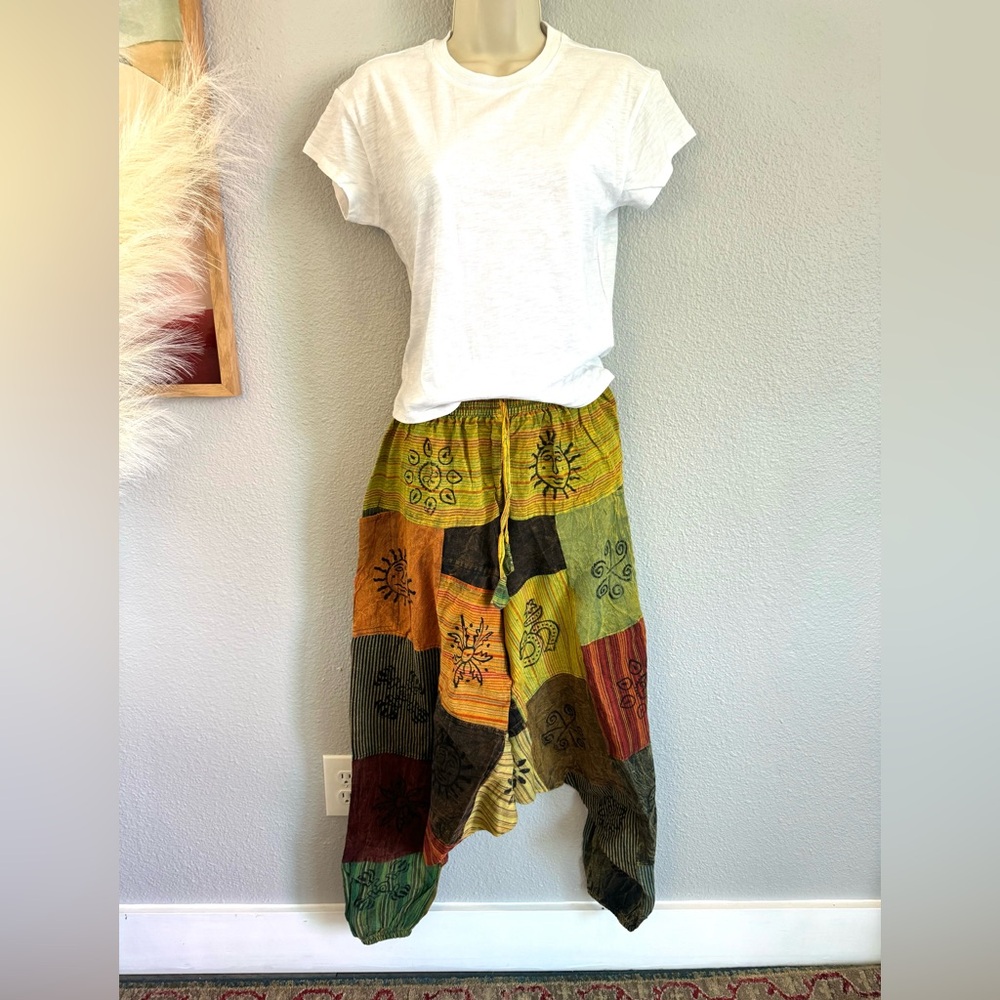 IndieGlam Cotton Patchwork Harem Pants